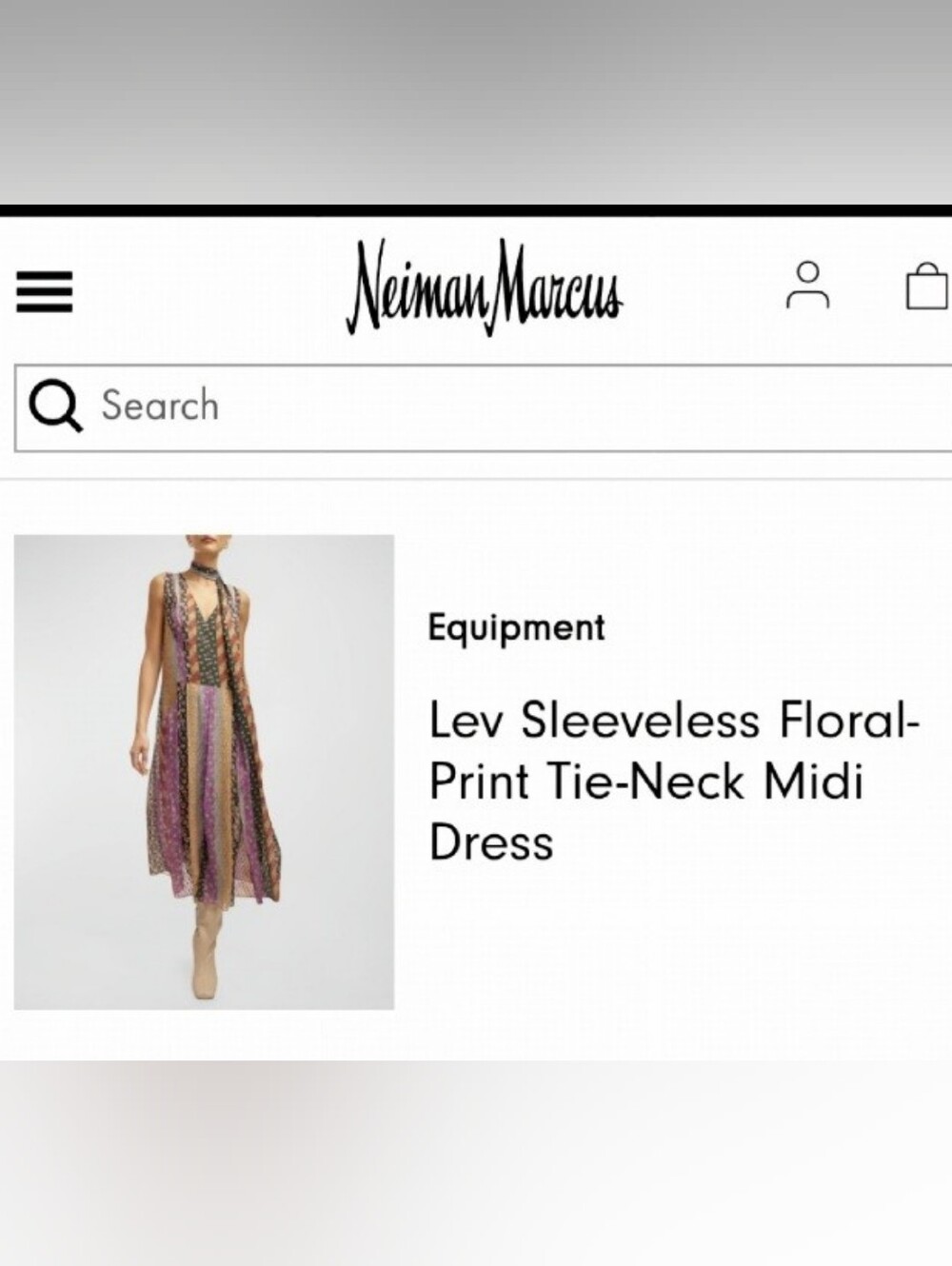 Equipment Lev Sleeveless Floral Print Tie-Neck Midi Dress - Multi